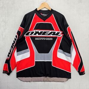 O'Neal Method Motorcross Racing Jersey Mens XXL Red Black Vintage Y2K USA Made